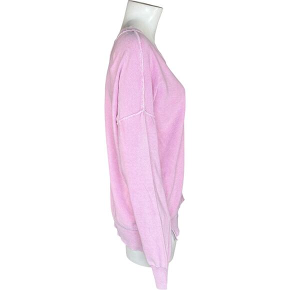 Attitudes by Renee 100% Cotton Sweater with Wash Effect Pastel Lavender Medium - Picture 10 of 14